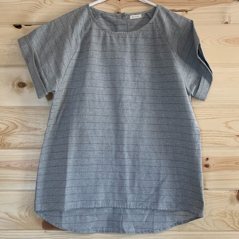 Grey Linen Button Down Shirt